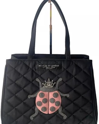 My Flat In London Satchel Tote Bag Queen Ladybug Jan Haedrich Vintage - Image 1 of 4