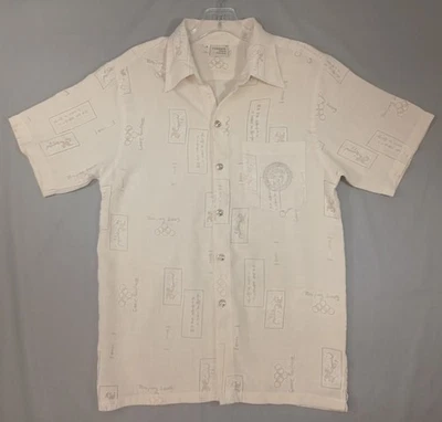 Camisa Versace Dolm Para Hombres Mediana Crema Beijing 2008 Olímpica Abotonada Logo Medusa Foto 1 de 4