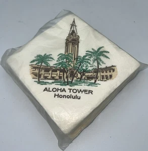Vintage Aloha Tower Honolulu, Hawaii Paper Co. 36 Papierservietten versiegelt NEU - Bild 1 von 2
