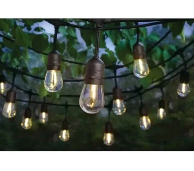 Hampton Bay 24-Light 48 ft. Indoor/Outdoor String Light with S14 Single Filament - Image 1 of 4