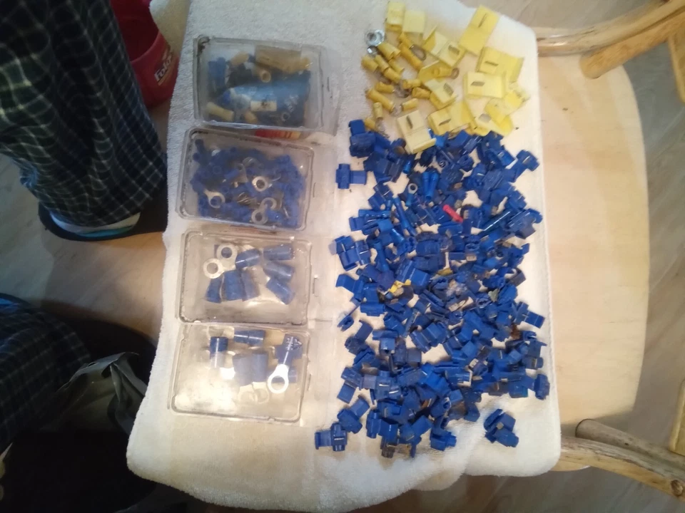 Terminals misc. 3 boxes, misc others. 14. & 10ga. Cheap!! - Image 1 of 1