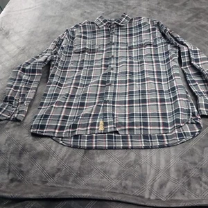Jachs Mens Flannel Button Up Shirt Sz XLT Tall Plaid Long Sleeve Chest Pockets - Picture 1 of 11