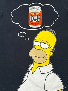 THE SIPMSONS - Men's BLACK Short Sleeve M- MEDIUM T-SHIRT - HOMER - DUFF BEER - Picture 1 of 23