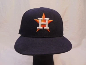 Houston Astros MLB Authentic New Era 59FIFTY Fitted Cap 5950 71/2 Hat Navy GUC - Picture 1 of 8