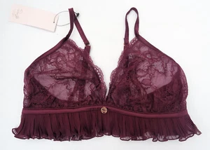 M & S ROSIE AUTOGRAPH NON WIRED BRA BRALET PLEAT LACE BERRY MARKS SPENCER - Picture 1 of 3