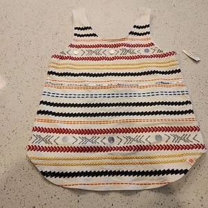 Girls Lucky Tank Top Size 5 Embroidered Sequin NWT Sleeveless Cotton - Picture 1 of 8