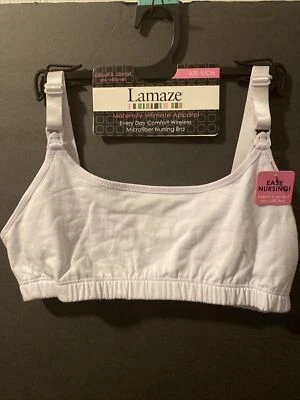 Sujetador de lactancia y confort sin costuras Lamaze Maternity para mujer blanco pequeño Foto 1 de 2