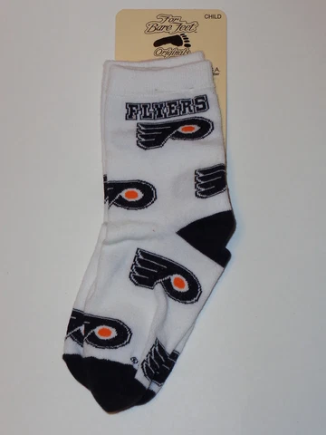 Philadelphia Flyers Child Youth Size (6-8) Crew Socks -Cotton and Stretch Nylon Cover