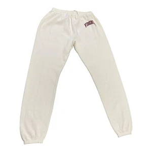 Vintage White Virginia Joggers Size XL Sweatpants Made In USA Distressed - Picture 1 of 8