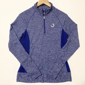 Adidas 1/4 Zip Long Sleeve Golf Pullover Shirt Blue w/ Zip Pockets Women’s Small - Picture 1 of 9
