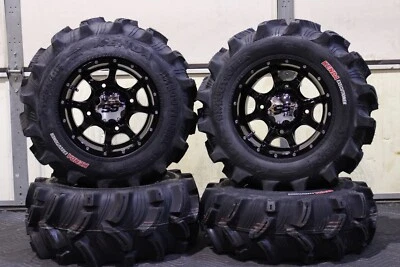 KAWASAKI MULE 4010 25" EXECUTIONER ATV TIRE & COBRA BLK WHEEL KIT KAW11K - Image 1 of 4