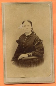 CDV Connersville, IN, Portrait of a Young Woman by Tatman circa 1860s Backstamp - Picture 1 of 3