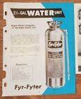 RARE - Vintage Fyr Fyter Clear Water Extinguisher Advertising and Instructions