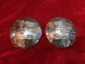 1941 Chevrolet 10" Hubcaps 1942 Chevy Dish Wheel Covers 1945 1946 1947 1948 - Picture 1 of 2
