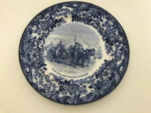 DE COLECCIÓN WEDGWOOD FLOW ESPOSAS AZULES FUERON ARRANCADAS DEL PLATO DE SU MARIDO 10,5" - Imagen 1 de 6