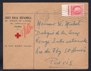 FRANCE 1946 Spanish Red Cross Cover - Picture 1 of 2
