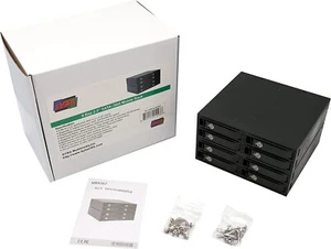 ⭐ Syba 8 Bay 2.5" SATA HDD SDD Mobile Rack MiniSAS Interface for 5.25" Bay 15mm - Picture 1 of 2