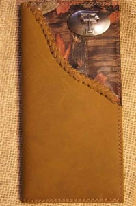 ZEP-PRO Texas Tech Red Raiders roper Leather Fence Row Camo Wallet BURLAP BAG - Picture 1 of 9