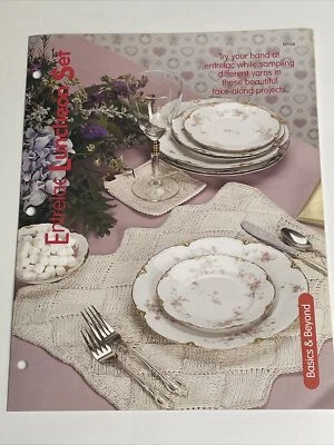Entrelac Luncheon Set Place Mat & Coaster Knitting Pattern House White Birches - Image 1 of 4