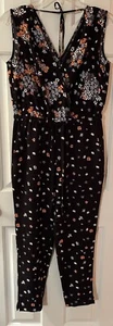 Ann Taylor Loft XS Womens One Piece Jumper Romper Floral Criss Cross V-Neck - Picture 1 of 7