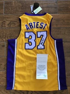 RON ARTEST Signed Autograph Los Angeles Lakers Adidas Jersey Upper Deck UDA - Picture 1 of 10