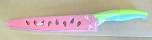 BRADSHAW INTERNATIONAL 52344 GOODCOOK 9" SERRATED PINK/GREEN WATERMELON KNIFE - Picture 1 of 3