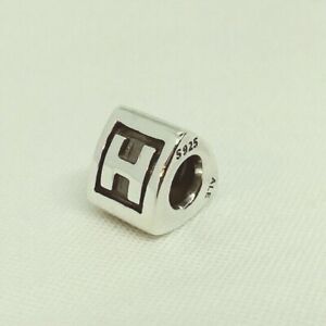 Authentic PANDORA Sterling Silver Charm APHABET LETTER "H" #790323H