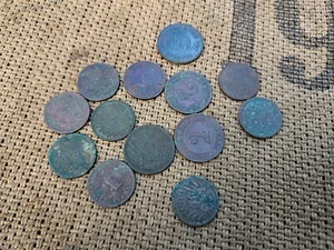WWI ORIGINAL GERMAN SOLDIER'S POCKET CHANGE COINS RELIC from CHRISTMAS BATTLES - Picture 1 of 7