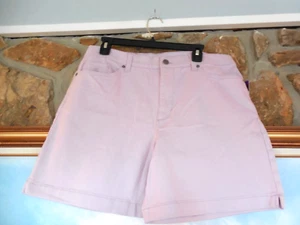 Neu Gloria Vanderbilt Amanda Shorts Gr. 14 Lavendel lila abnehmen Hochhaus - Bild 1 von 8