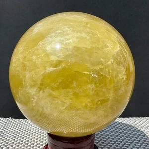 3028G Natural Citrine Quartz Ball Crystal Sphere Mineral Specimen Healing AB259 - Foto 1 di 24