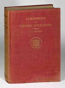 Curiosities Of Yiddish Literature by A.A. Roback HC 1933 - Foto 1 di 4