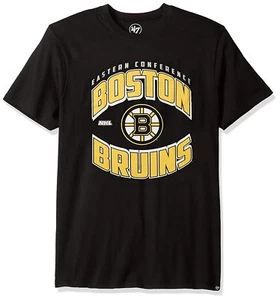 NUEVA $30 '47 NHL BOSTON BRUINS Diamond King Splitter Camiseta Negra Mediana M - Imagen 1 de 1
