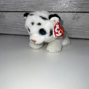 Beanie Boo Tundra the White Tiger Plush 6” Ear Tag Is Flawed See Pics - Picture 1 of 7