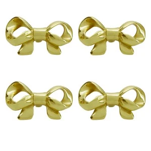 Drawer Knobs 4PCS Bow Shape Metal Decorative Handles Cabinet Closet Drawer - Picture 1 of 7