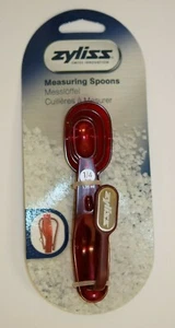 Zyliss set of 4 MEASURING SPOONS red 1/4 1/2 1 Tsp & 1 Tbsp - Picture 1 of 1