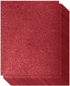 Red Glitter Cardstock - One-sided - Non-Adhesive - 20 Pack - 8.5 x 11 Inches ... - Picture 1 of 1