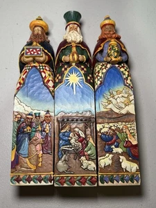 Belén Jim Shore Hallmark Exclusivo 3 Reyes Magos Un Regalo de Cuidado Esperanza Amor 10" - Imagen 1 de 10