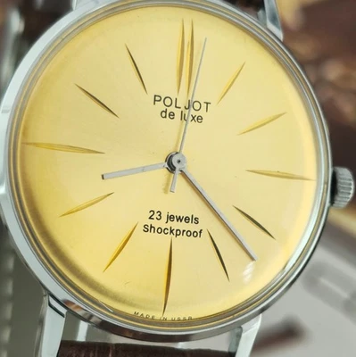 Reloj Pulsera Mecánico Soviético Vintage URSS Poljot De Luxe ULTRA DELGADO 2209 Foto 1 de 4