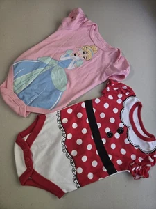 Disney Baby Cinderella und Minnie Mouse Body Einteiler Kleinkind Mädchen 3-6 Monate - Bild 1 von 5