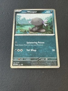 Pokémon TCG Scarlatto e Viola Stella Nera Promo Paldean Wooper #41 Raro Cosmo - Foto 1 di 2