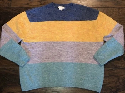 Suéter tejido pulóver de mezcla de lana multicolor bloque de color H&M para mujer - Talla S Foto 1 de 4