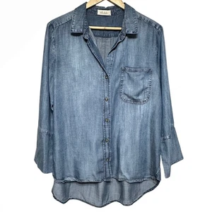 Bella Dahl Damen Denim Button Down Hemd Damen L Tencel leicht Freizeit - Bild 1 von 12