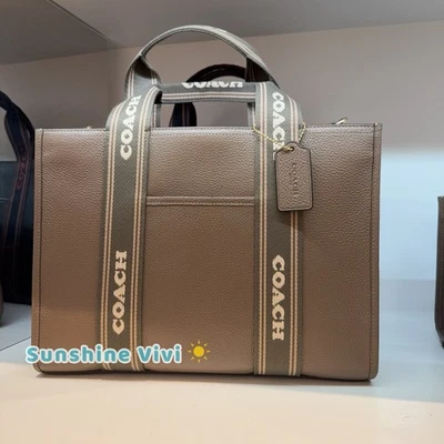 Bolso de Mano Coach CBM10 Smith Nuevo con Etiquetas Cuero Guijarro y Correas Dorado/Piedra Oscura Foto 1 de 4