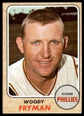 1968 Topps Woody Fryman Philadelphia Phillies #112 VG/EX (Wrinkle) - Image 1 of 2