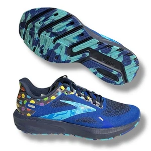 Brooks Sneaker Damen 9,5 Blau Launch 9 Neutral Laufschuh Müsli Gelb - Bild 1 von 9