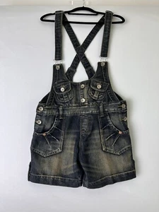 Cowden Overall Shorts Size XL Blue Denim Playsuit Western Country Girl Adjusts - Picture 1 of 9