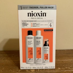 Nioxin Pro Clinical 4 Kit -Shampoo 10.1 oz Conditioner 10.1 oz Treatment 3.38 oz - Picture 1 of 4