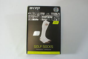 CEP Sportswear Mens Progressive+ Golf Socks Size III Medium White