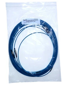 ST to ST connector duplex Fibre optic patch cable 10  meters long, Blue. - Picture 1 of 2