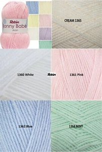 Robin Bonny Babe DK yarn, 100g. Acrylic. Baby clothing/blanket. 5 colours - Picture 1 of 11